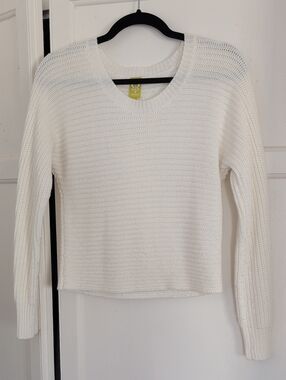 QMack Cream Crewneck Knit Sweater